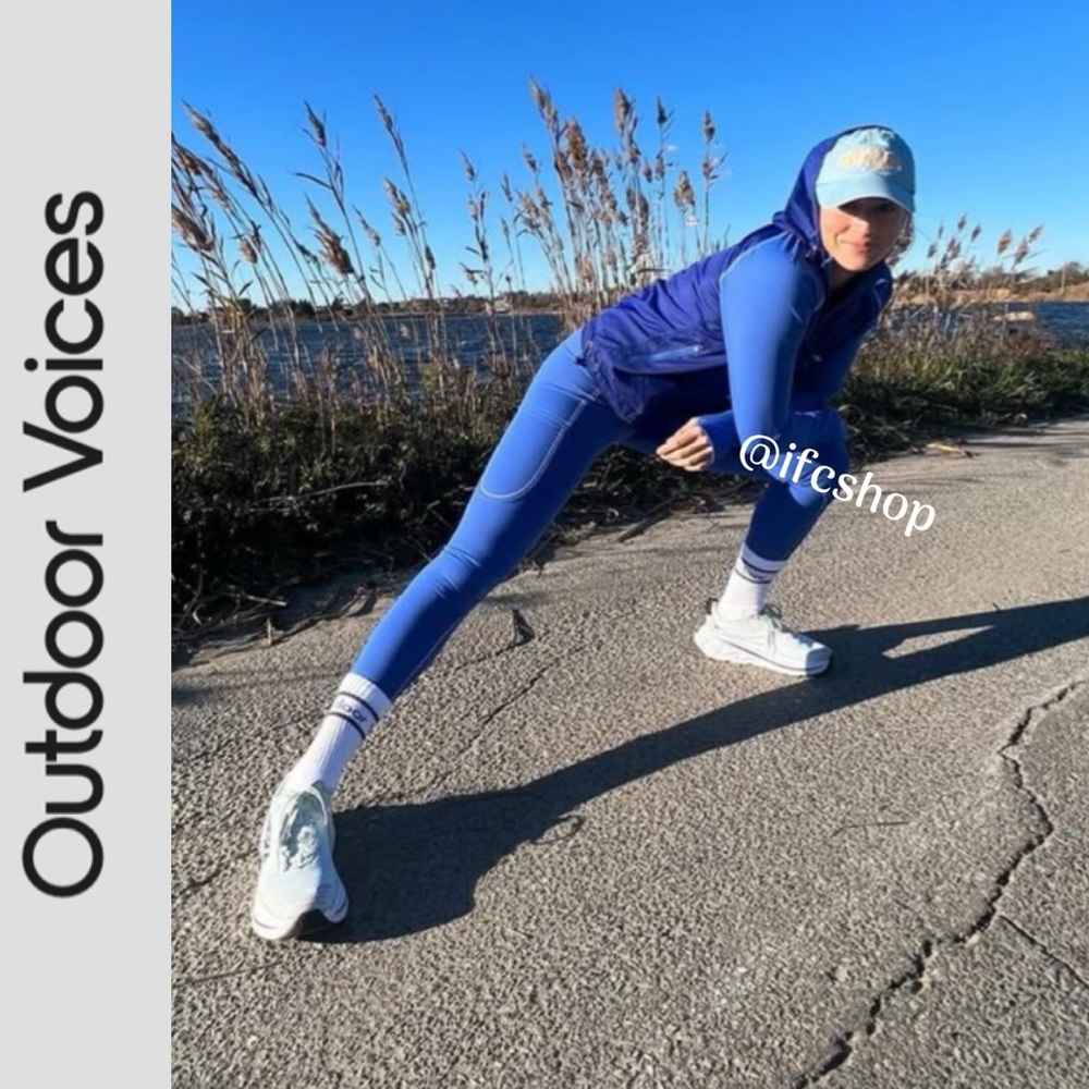 Outdoor Voices FrostKnit Hoodie Pullover in OV Blue L